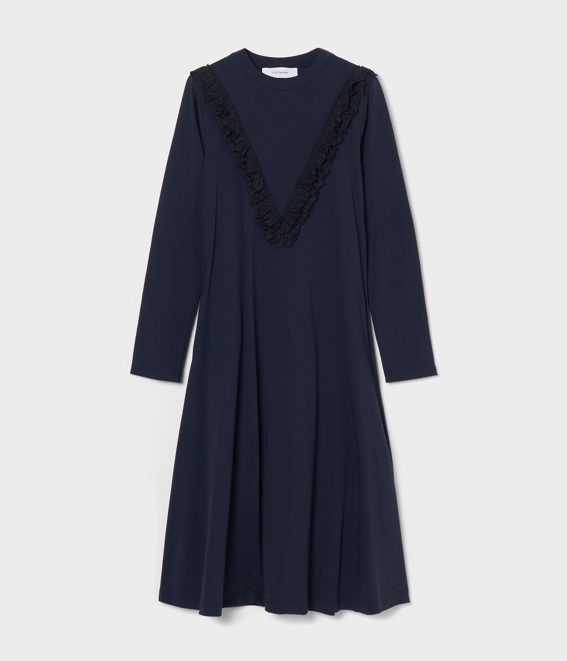 BRODERIE ANGLAISE JERSEY DRESS