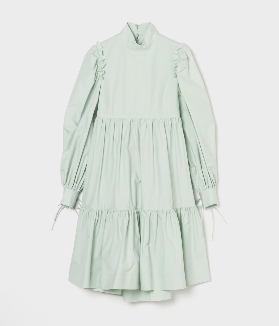 LONG SLEEVE OPEN BACK DRESS 詳細画像 MINT GREEN 1