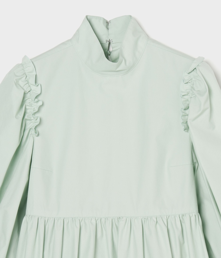 LONG SLEEVE OPEN BACK DRESS 詳細画像 MINT GREEN 3