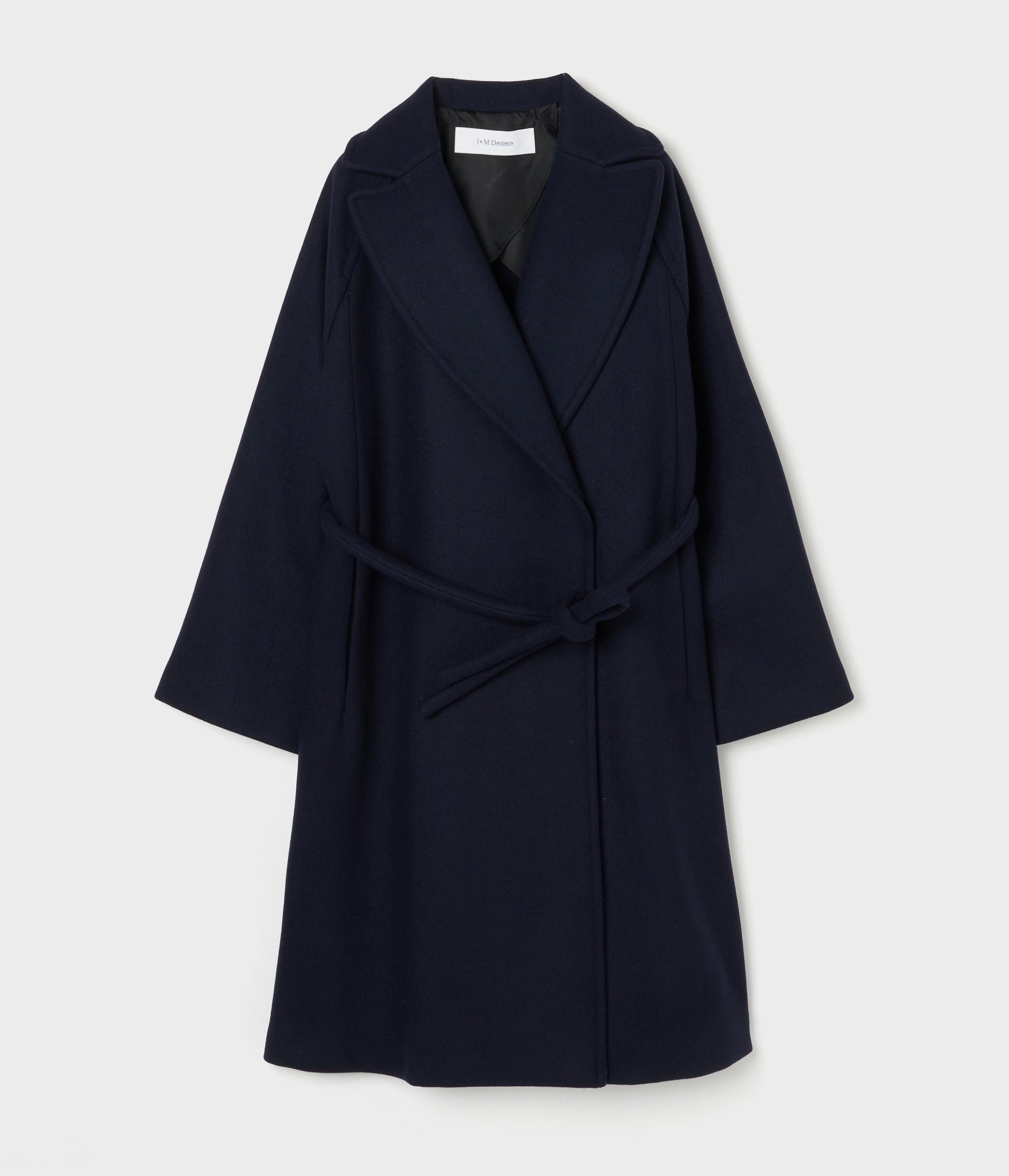 navy wool trench