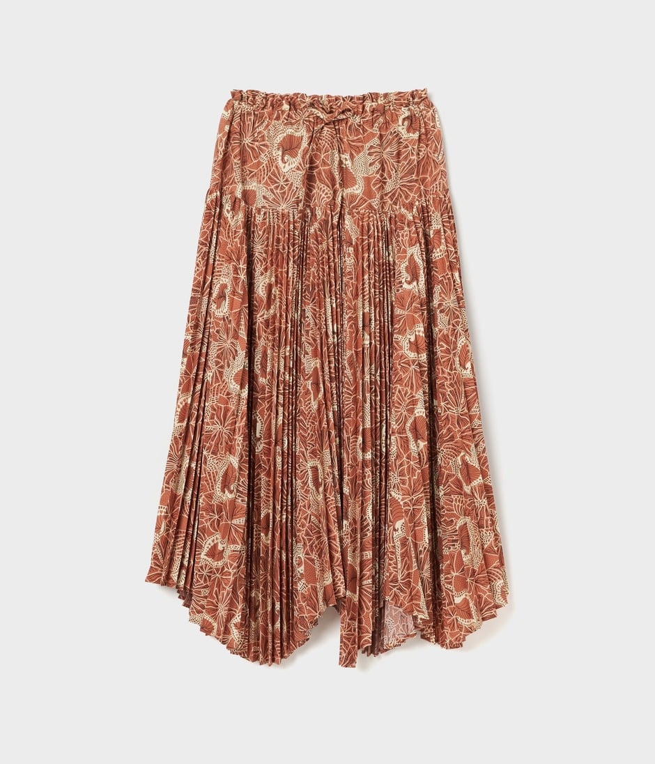 FAN PLEATED SKIRT 詳細画像 BURNT ORANGE 1