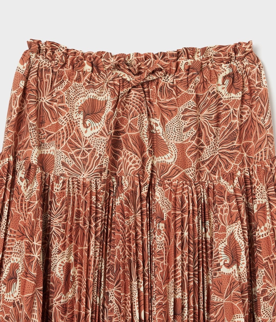 FAN PLEATED SKIRT 詳細画像 BURNT ORANGE 3