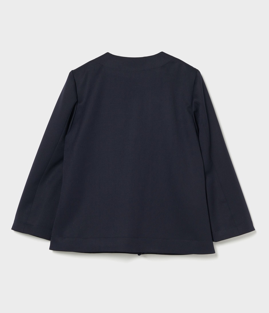 CROPPED COLLARLESS TAILORED JK 詳細画像 NAVY 2