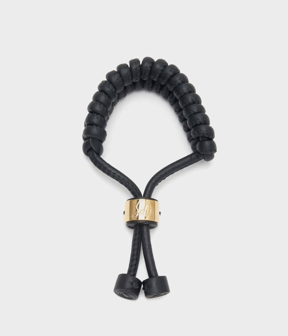 FISHTAIL LEATHER BRACELET 詳細画像 BLACK 1