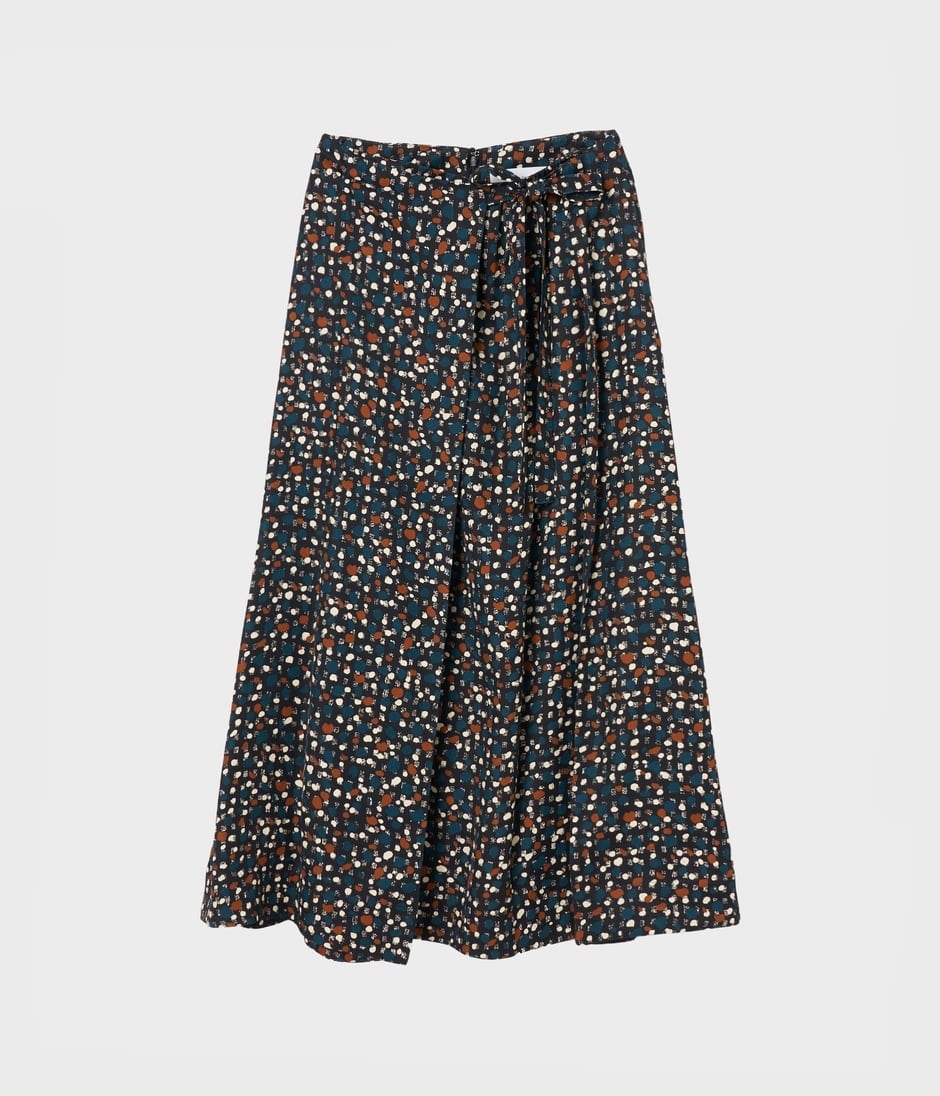 MIDI SKIRT WITH GATHERS 詳細画像 MULTI COLOURED 1