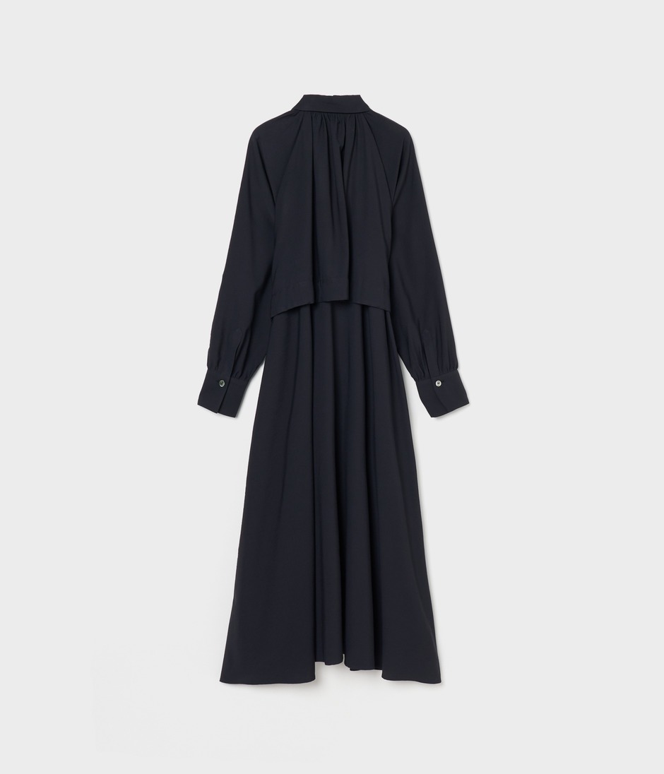 DRESS WITH GATHERED YOKE 詳細画像 NAVY 2