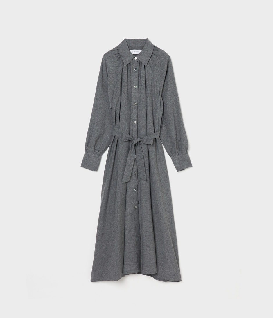 DRESS WITH GATHERED YOKE 詳細画像 DARK GREY 1