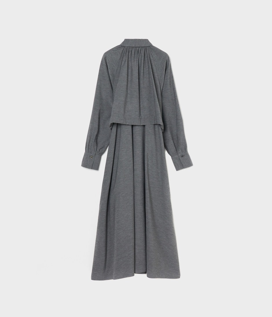 DRESS WITH GATHERED YOKE 詳細画像 DARK GREY 2