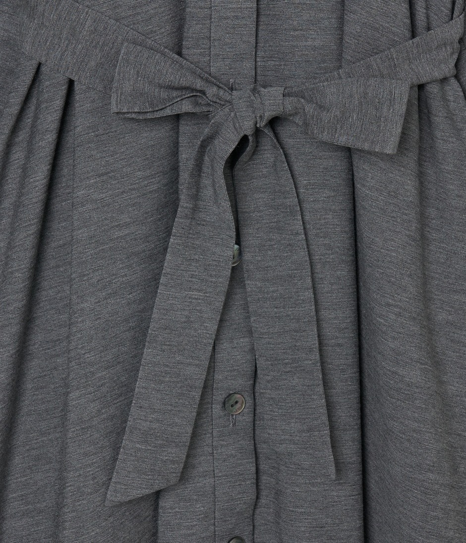 DRESS WITH GATHERED YOKE 詳細画像 DARK GREY 8