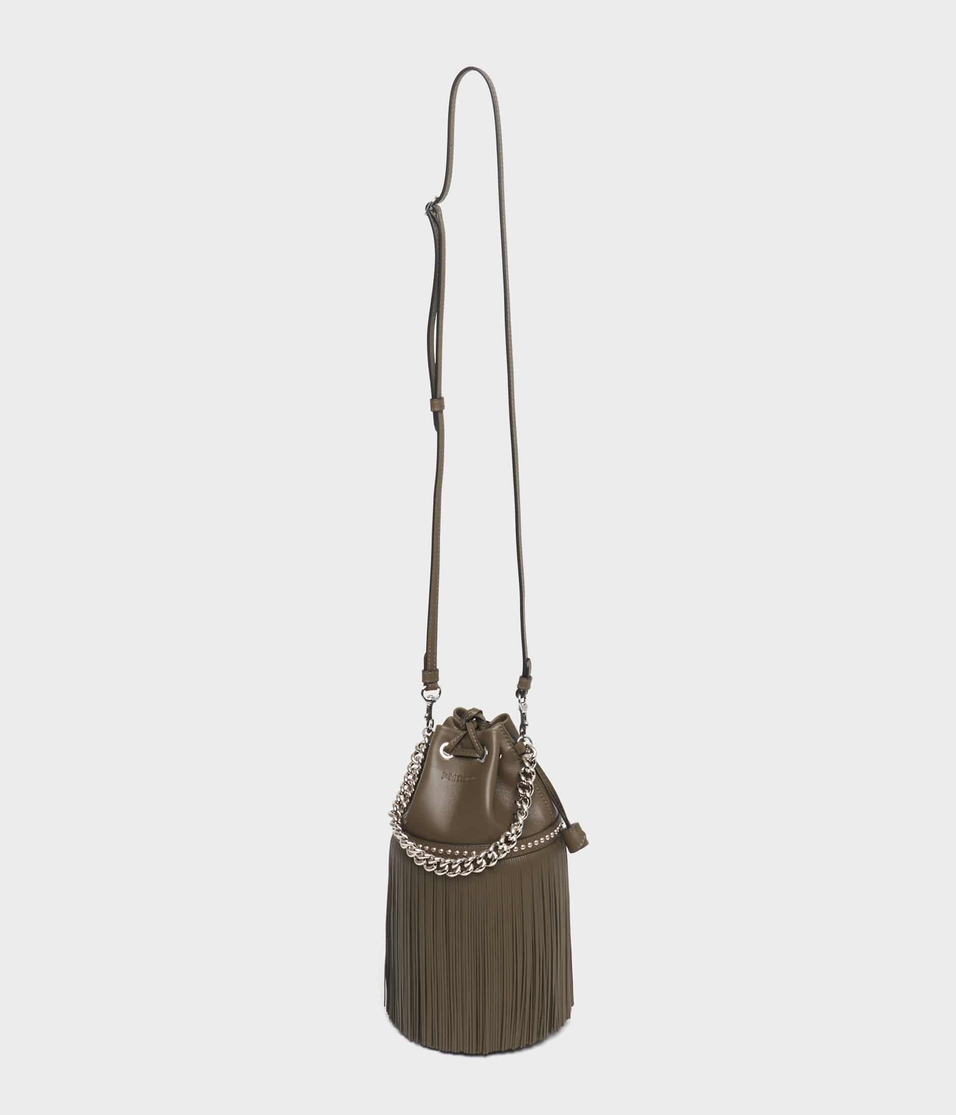 FRINGE MINI BAG ベージュ - バッグ