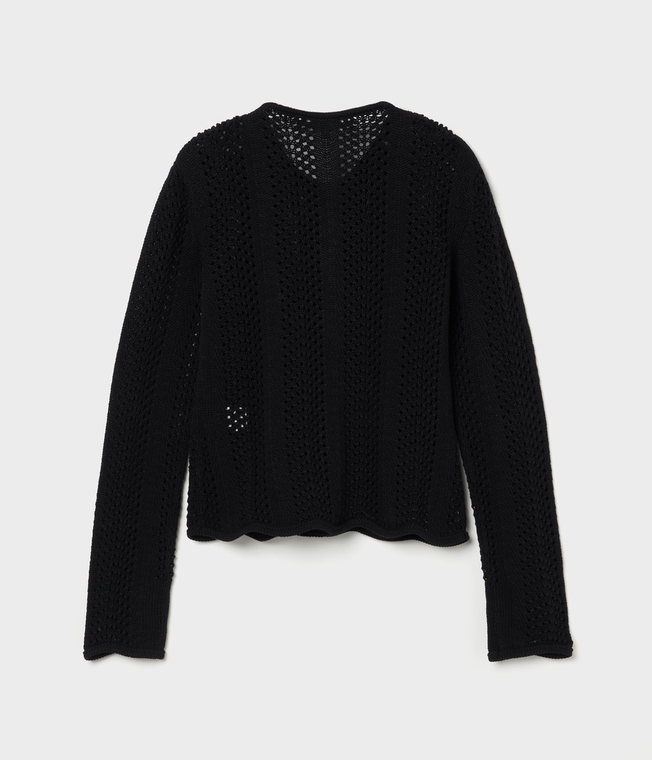 WAVE KNIT CARDIGAN 詳細画像 BLACK 1