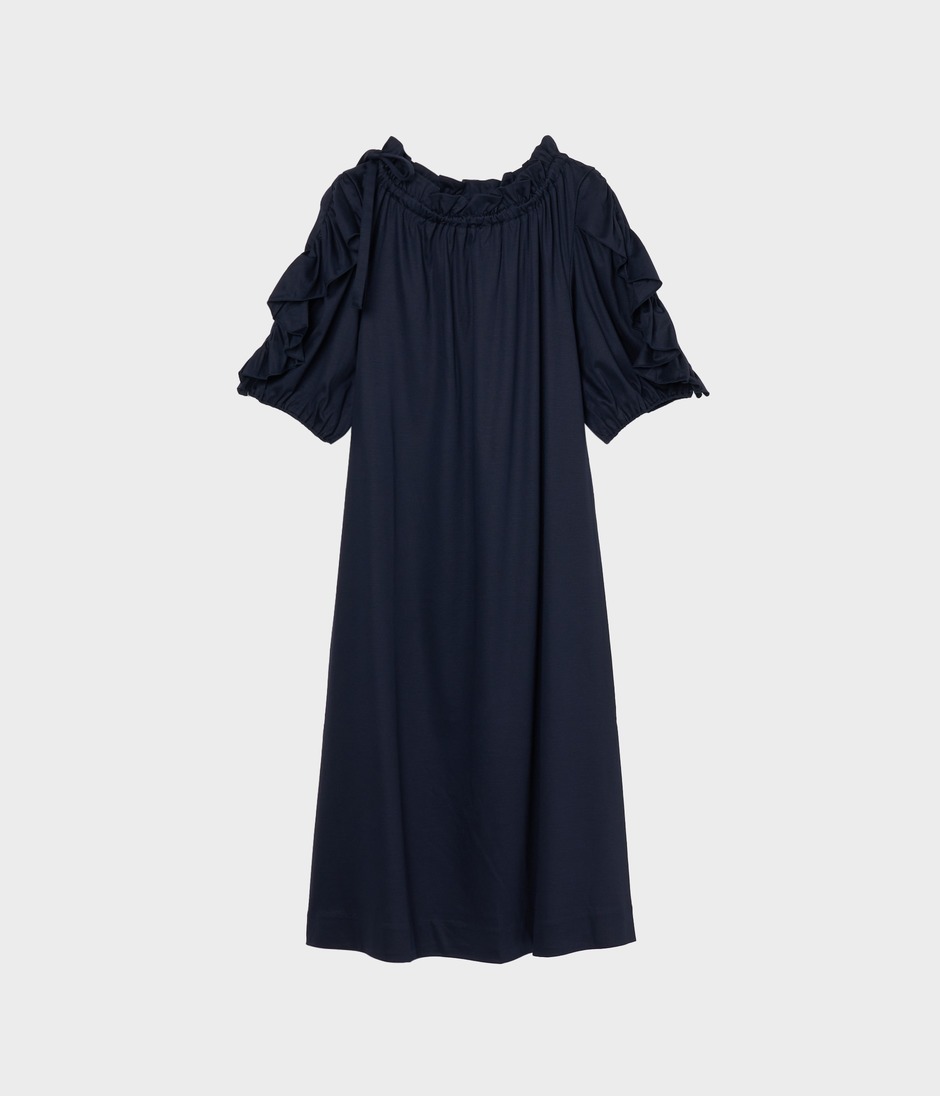 VOLANGE JERSEY DRESS 詳細画像 NAVY 1