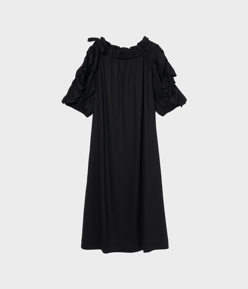 VOLANGE JERSEY DRESS 詳細画像 BLACK 1
