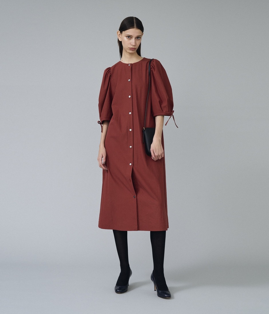 PUFFED SLEEVE DRESS 詳細画像 TERRA COTTA 9