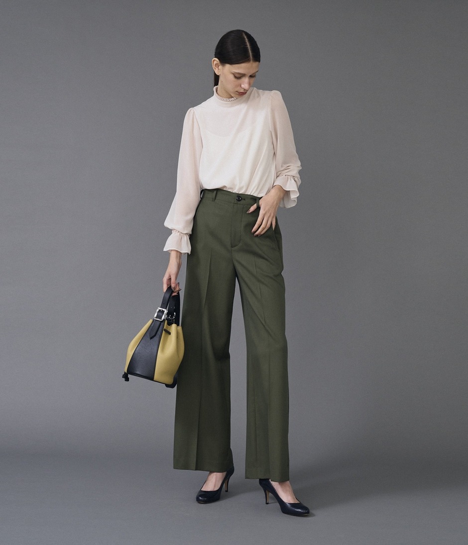 MILITARY WIDE LEG TROUSERS 詳細画像 KAHKI 10