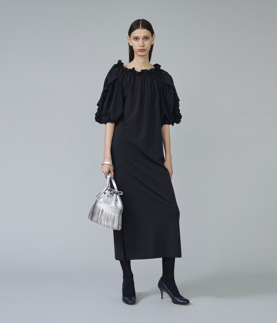 VOLANGE JERSEY DRESS 詳細画像 BLACK 10