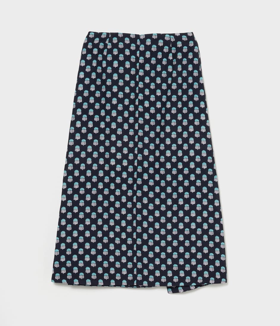 MIDI SKIRT WITH GATHERS 詳細画像 NAVY 2