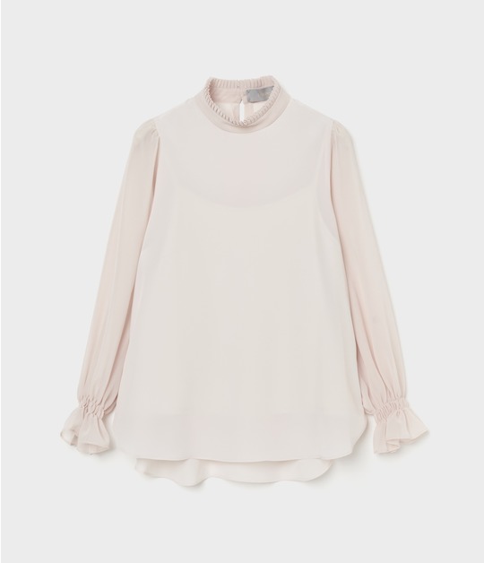 PLEATED COLLAR BLOUSE