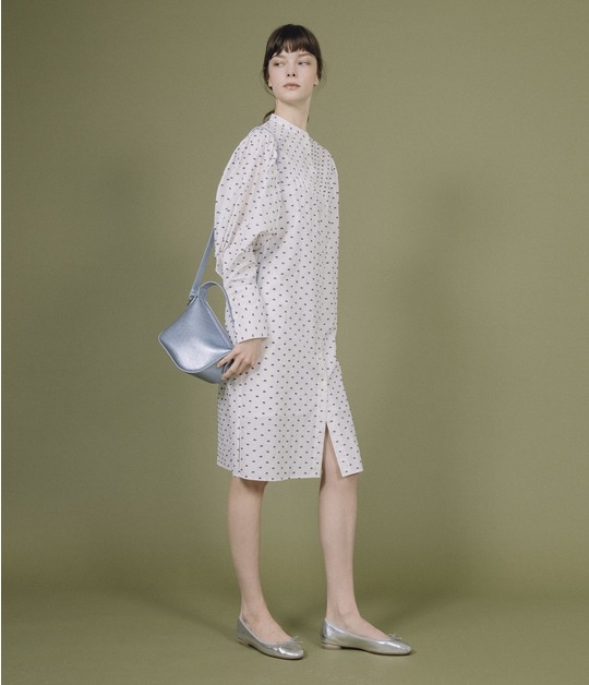 CUT JACQUARD SHIRT DRESS 詳細画像