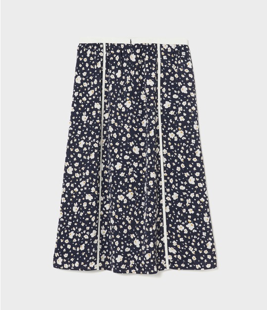 FLOWER PRINT PIPING DETAIL SKIRT 詳細画像