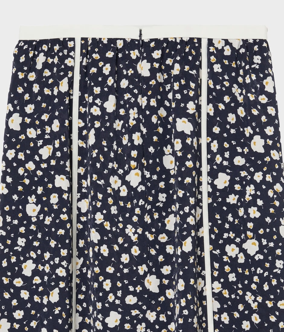 FLOWER PRINT PIPING DETAIL SKIRT 詳細画像 NAVY 4