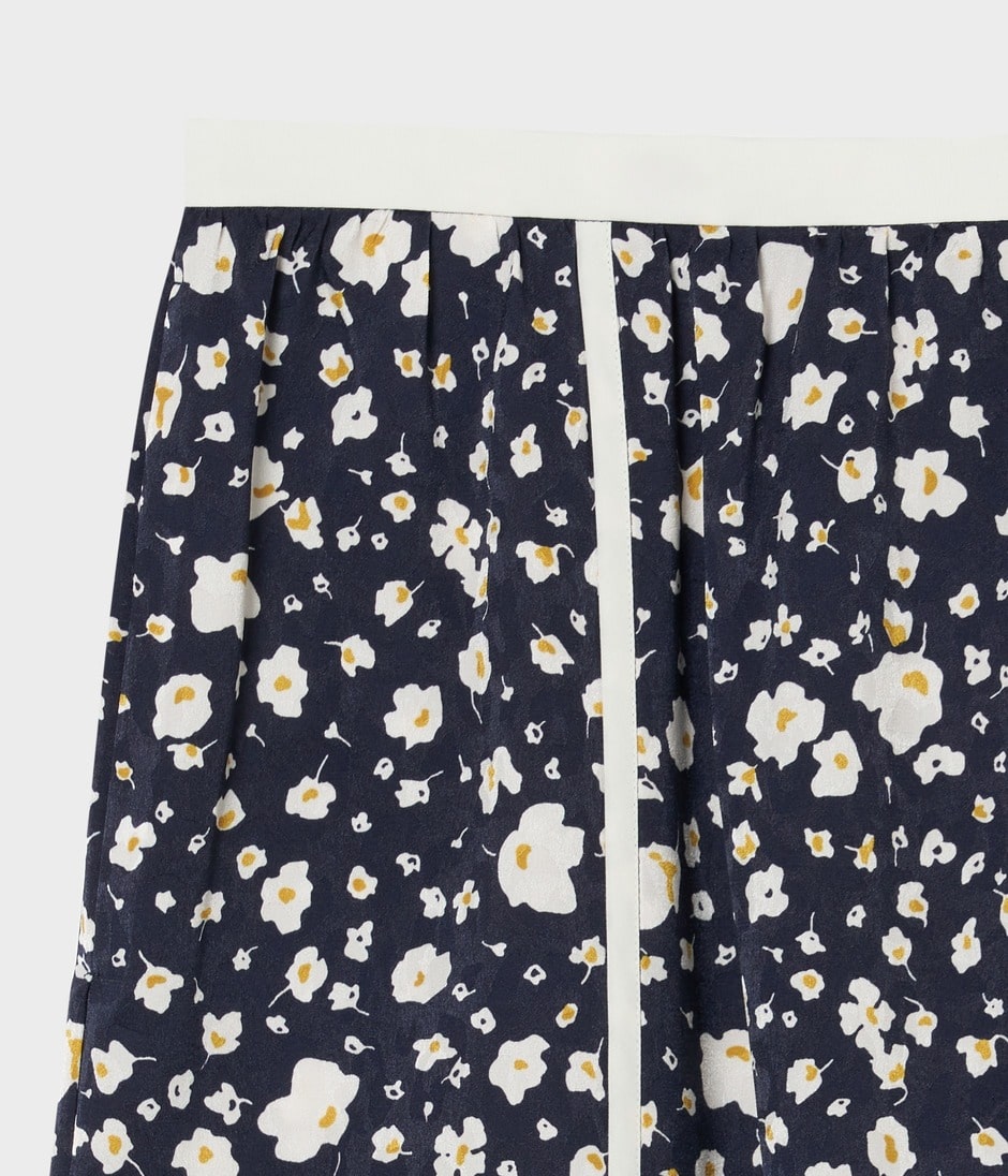 FLOWER PRINT PIPING DETAIL SKIRT 詳細画像 NAVY 5