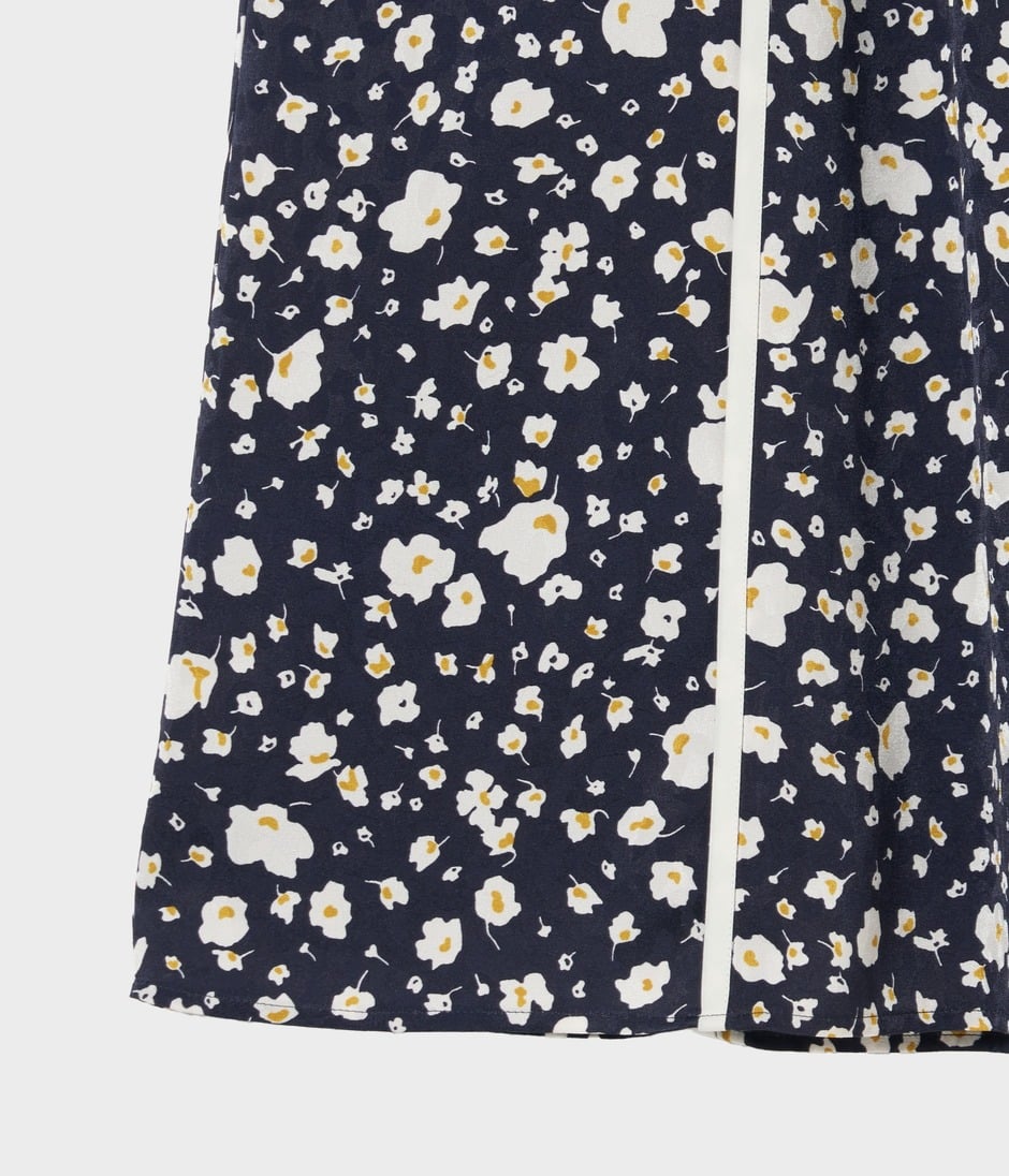 FLOWER PRINT PIPING DETAIL SKIRT 詳細画像 NAVY 6