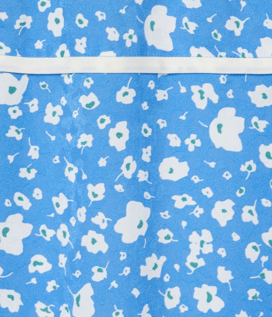 FLOWER PRINT PIPING DETAIL DRESS 詳細画像 SKY BLUE 7