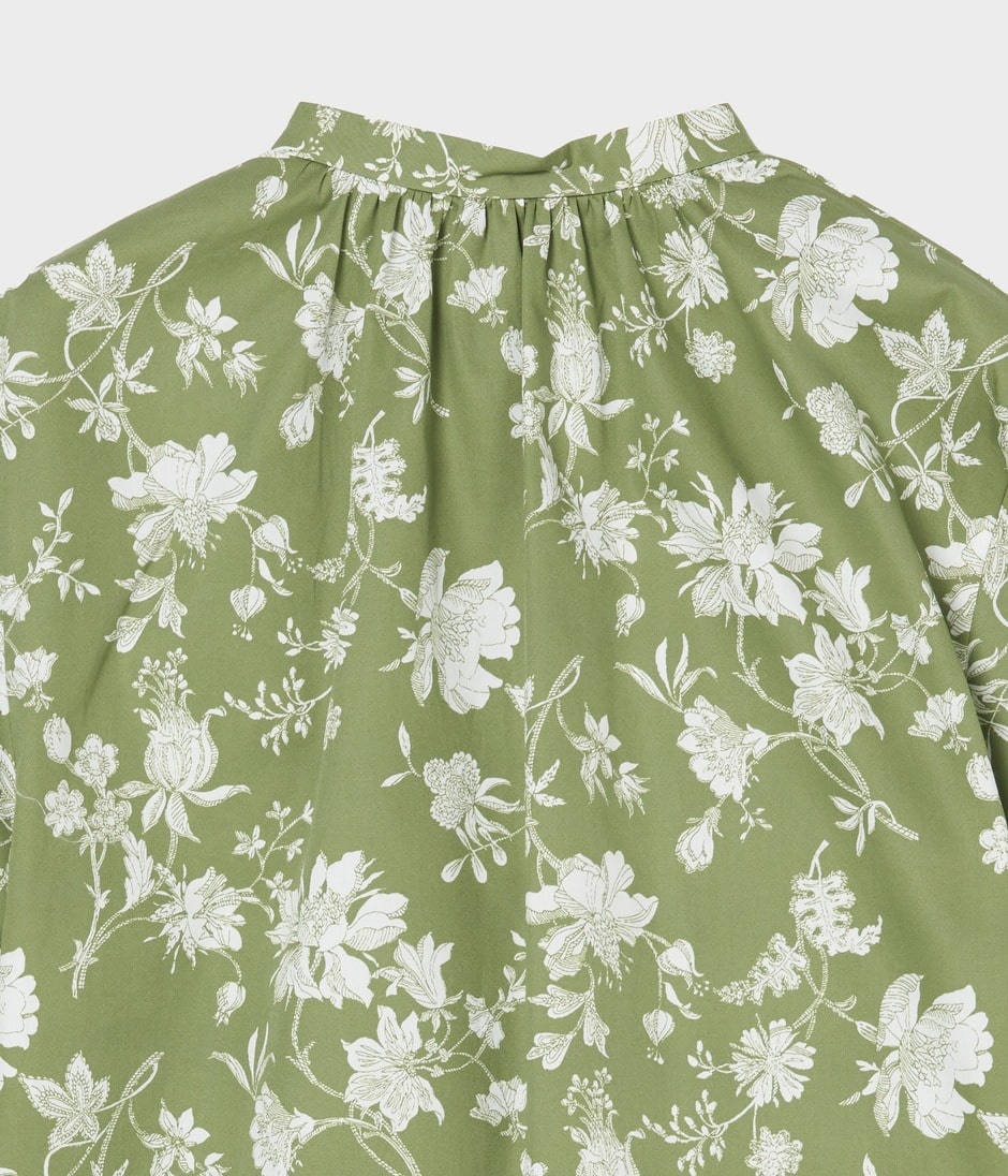 FLOWER DRAWING PRINT BLOUSE 詳細画像 OLIVE 4