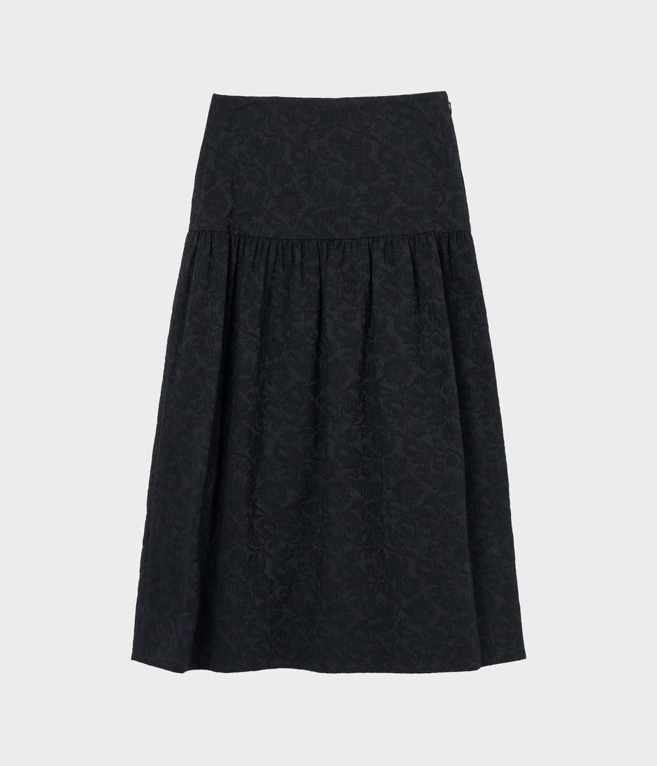 DROP WAIST GATHERED SKIRT 詳細画像 BLACK 1