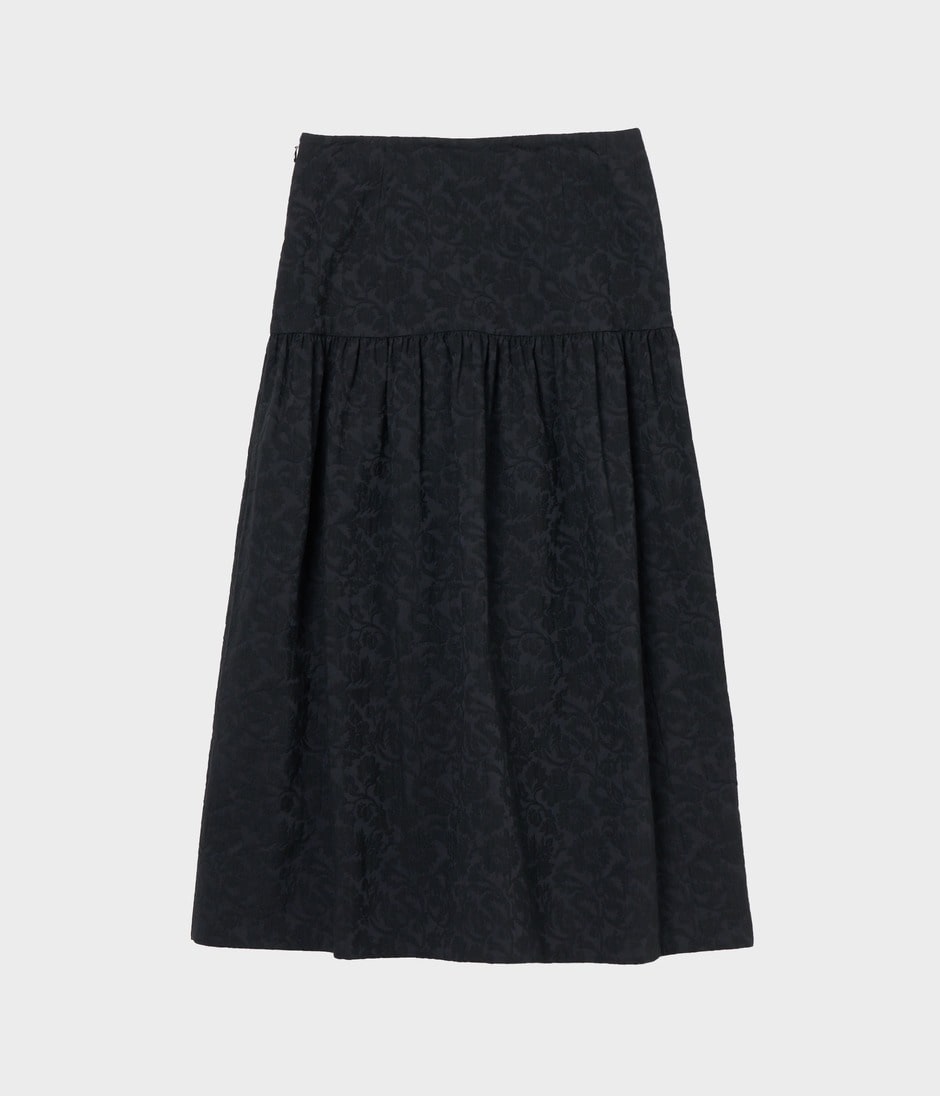 DROP WAIST GATHERED SKIRT 詳細画像 BLACK 2