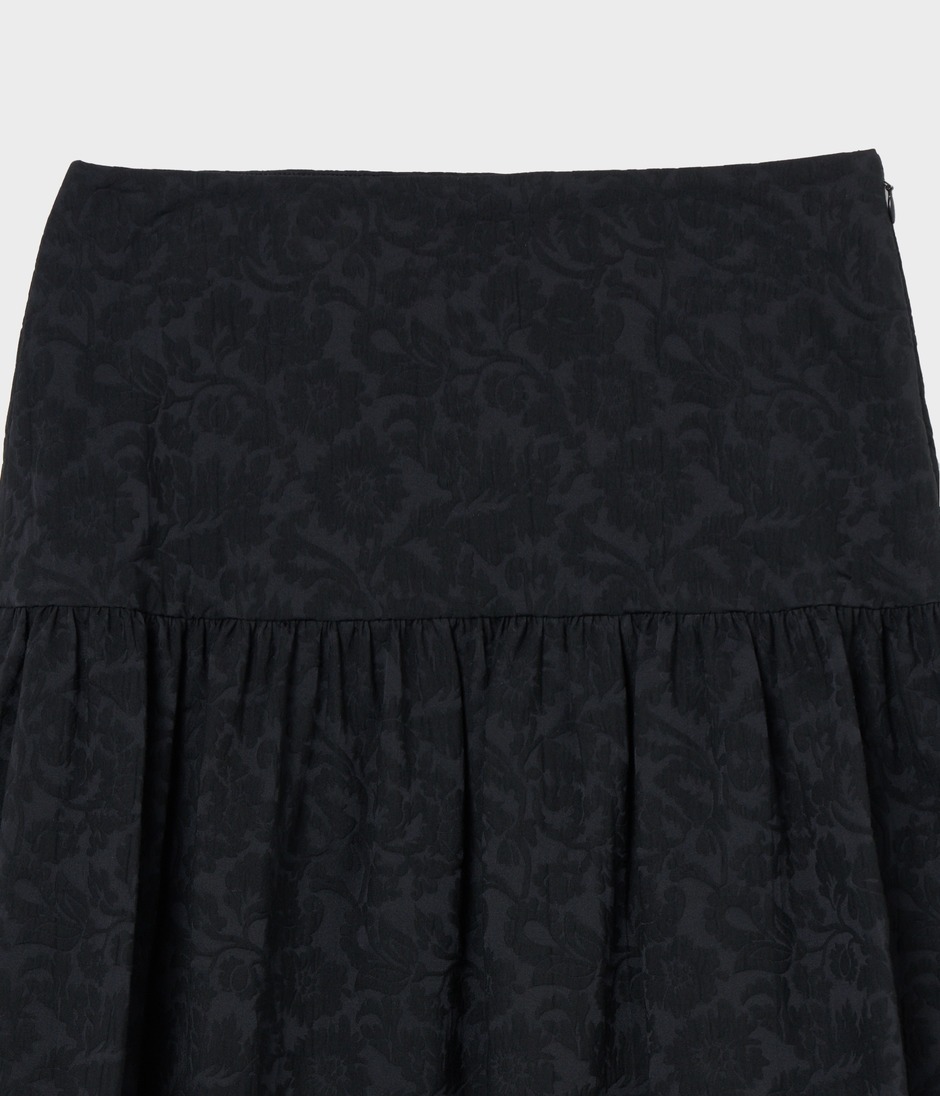 DROP WAIST GATHERED SKIRT 詳細画像 BLACK 3