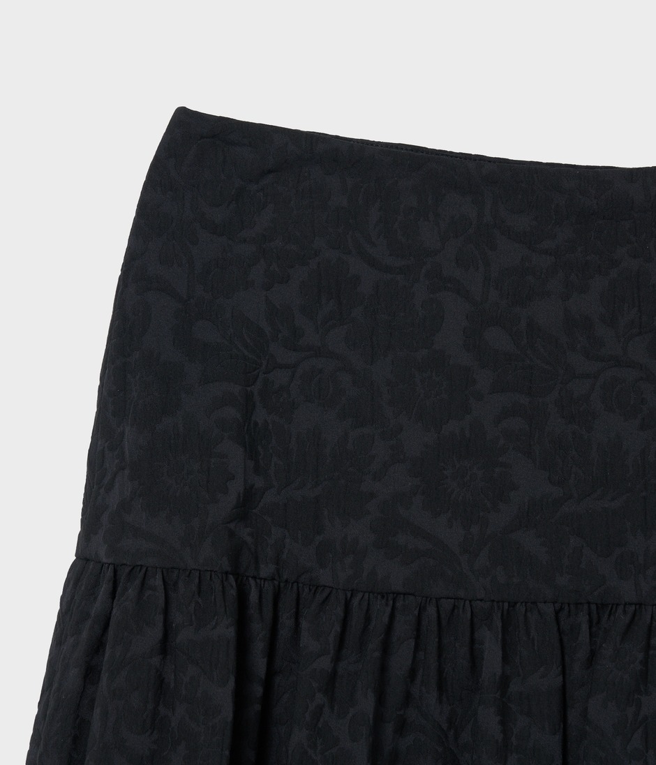 DROP WAIST GATHERED SKIRT 詳細画像 BLACK 4