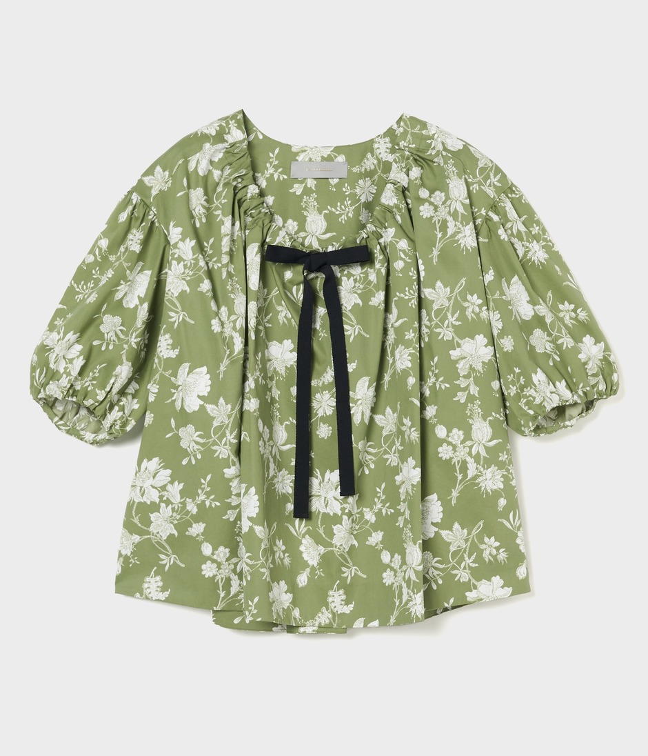 FLOWER DRAWING PRINT TOP 詳細画像 OLIVE 1
