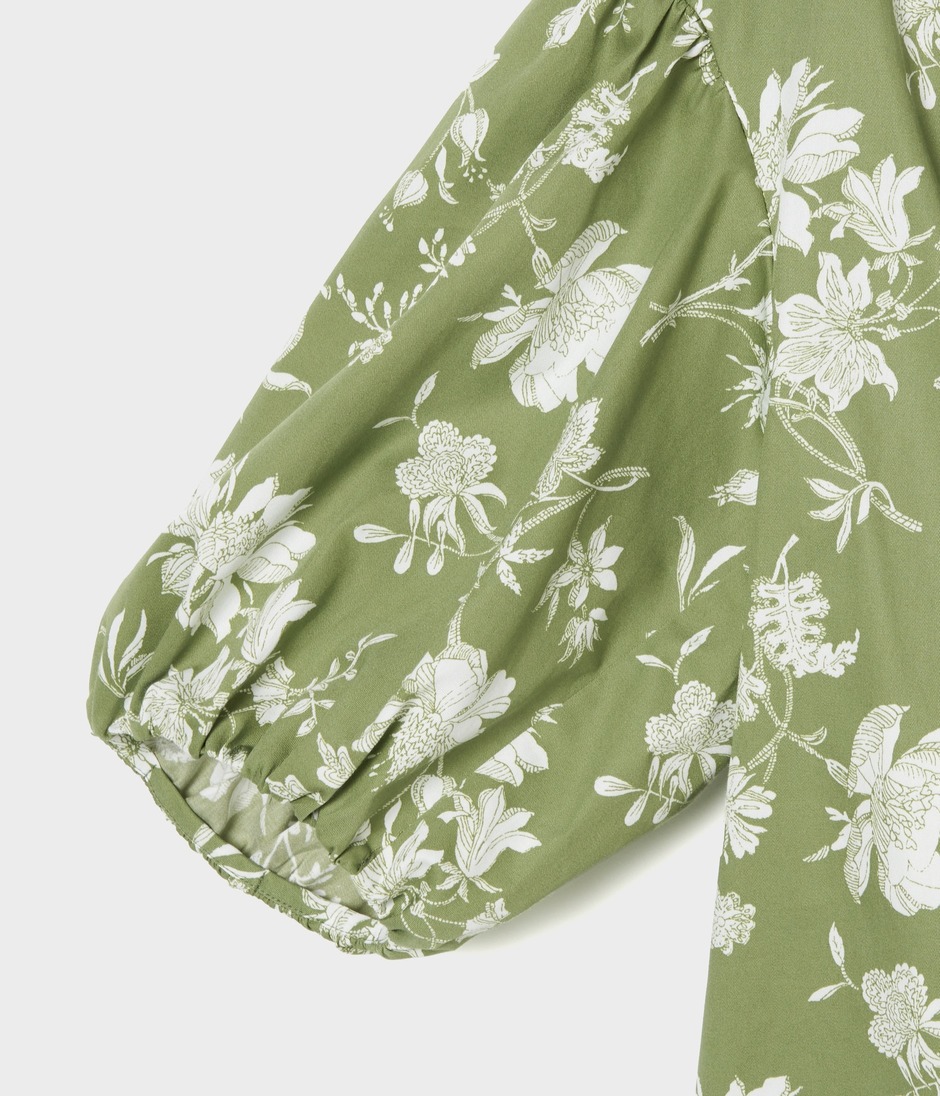 FLOWER DRAWING PRINT TOP 詳細画像 OLIVE 5