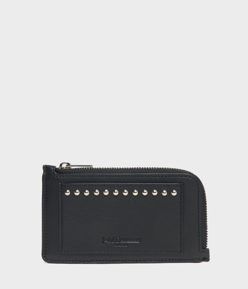 ZIP CARD HOLDER WITH STUDS 詳細画像 BLACK 1