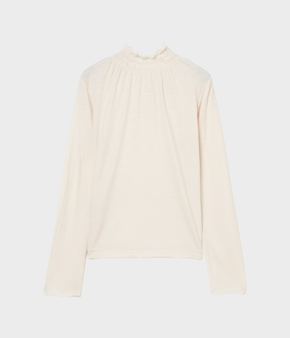 SHIRRING TURTLENECK 詳細画像 IVORY 2