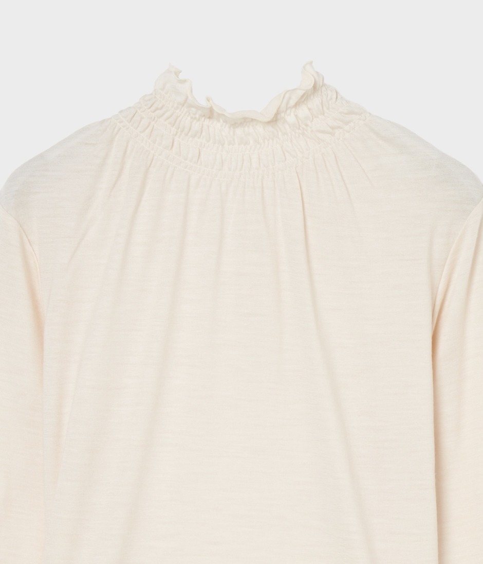 SHIRRING TURTLENECK 詳細画像 IVORY 4