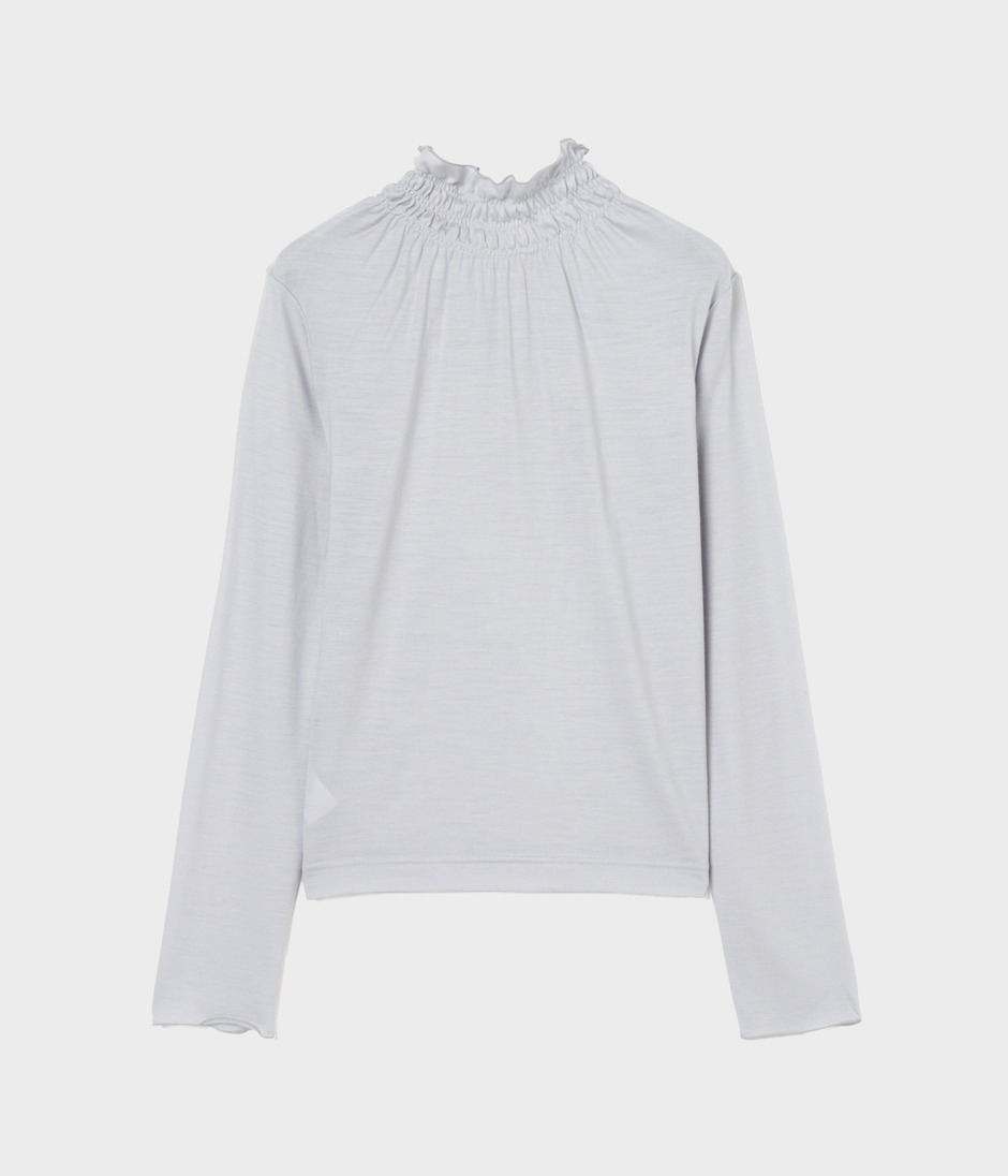 SHIRRING TURTLENECK 詳細画像 LIGHT GREY 2