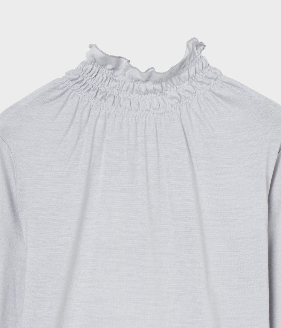 SHIRRING TURTLENECK 詳細画像 LIGHT GREY 4