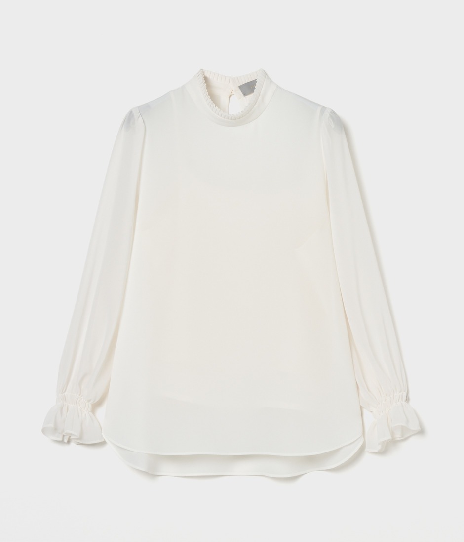 PLEATED COLLAR BLOUSE 詳細画像 OFF WHITE 1