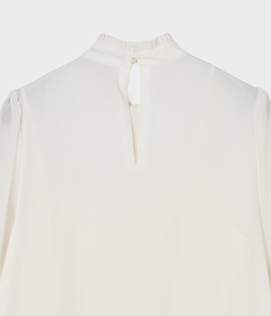 PLEATED COLLAR BLOUSE 詳細画像 OFF WHITE 4