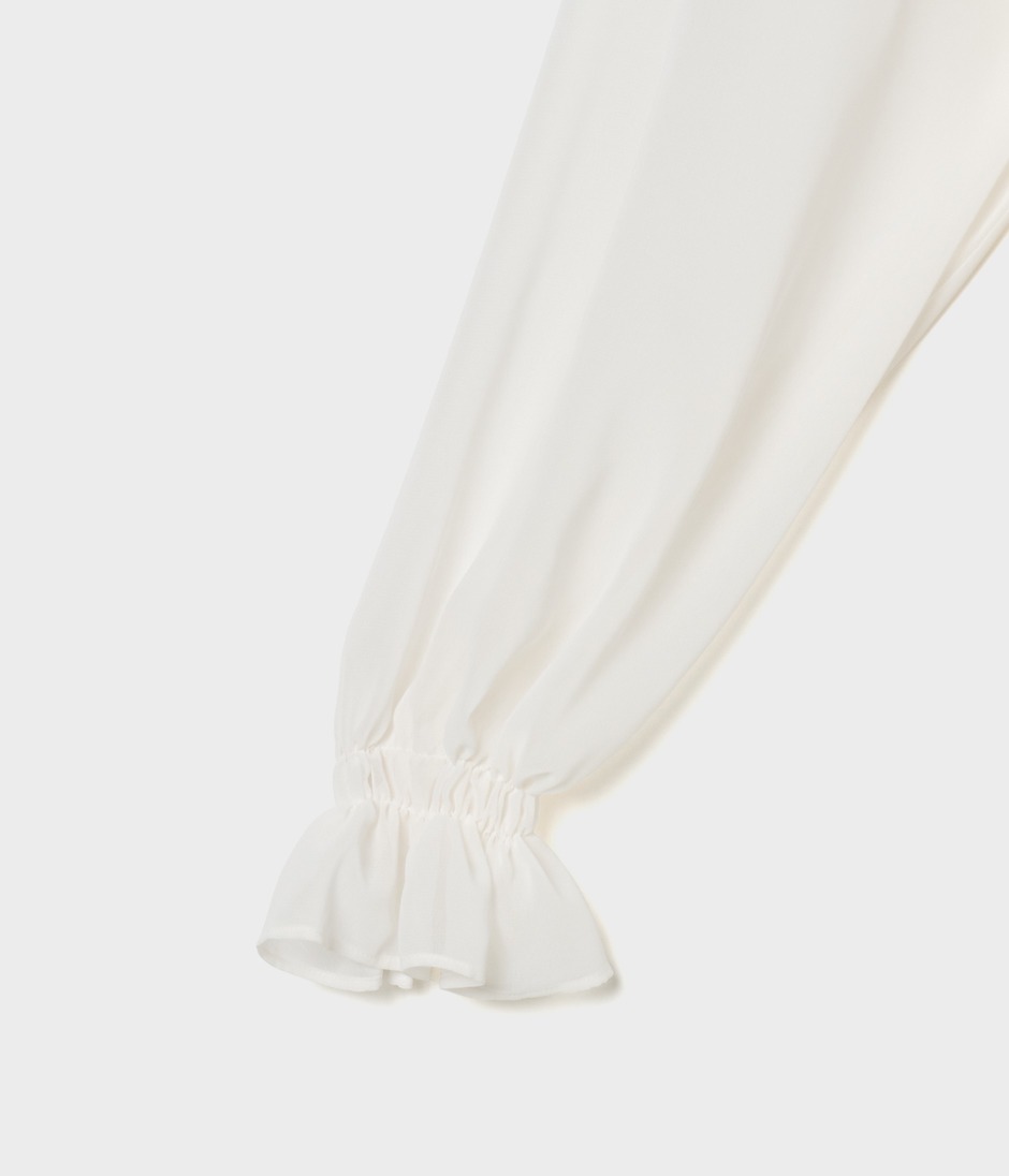 PLEATED COLLAR BLOUSE 詳細画像 OFF WHITE 5