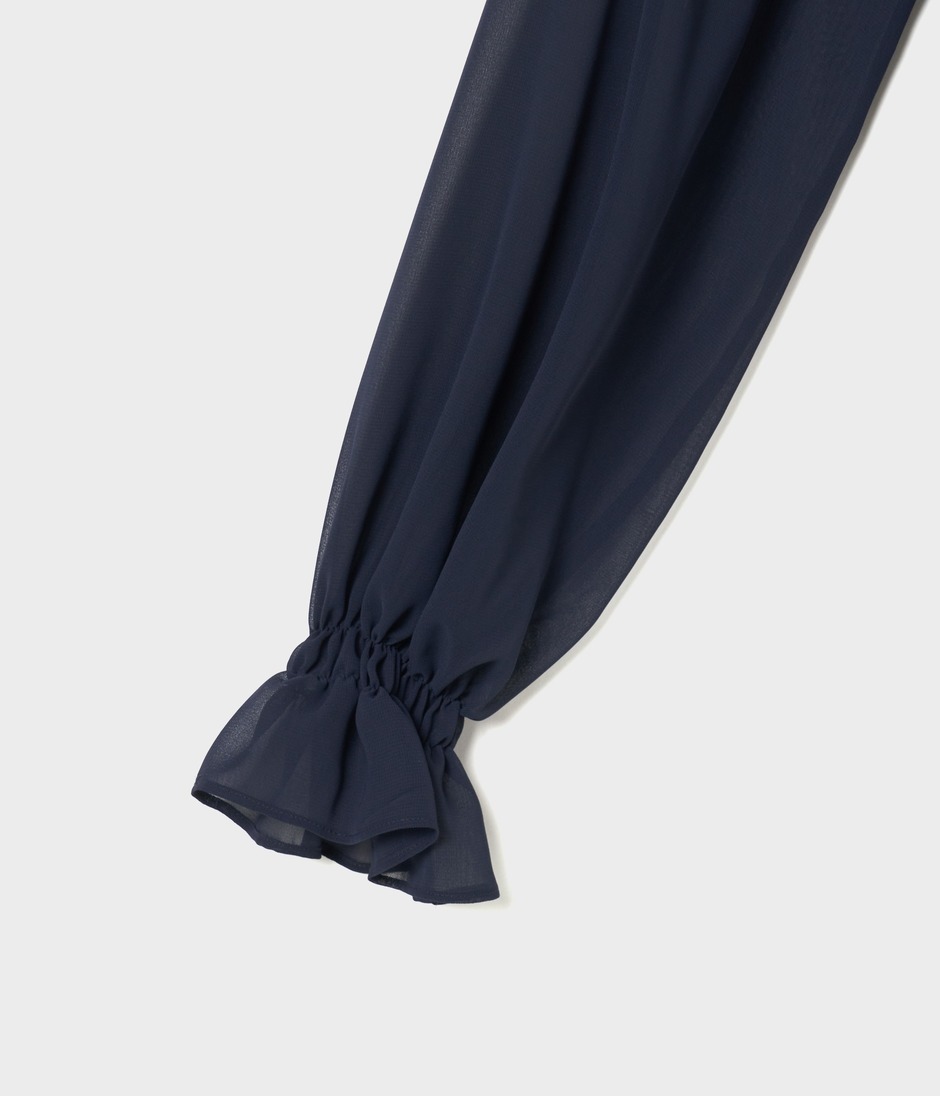 PLEATED COLLAR BLOUSE 詳細画像 NAVY 5