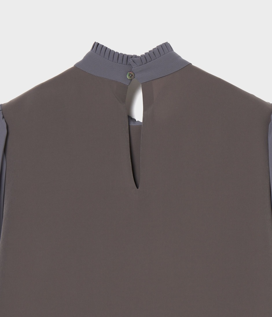 PLEATED COLLAR BLOUSE 詳細画像 GREY 4