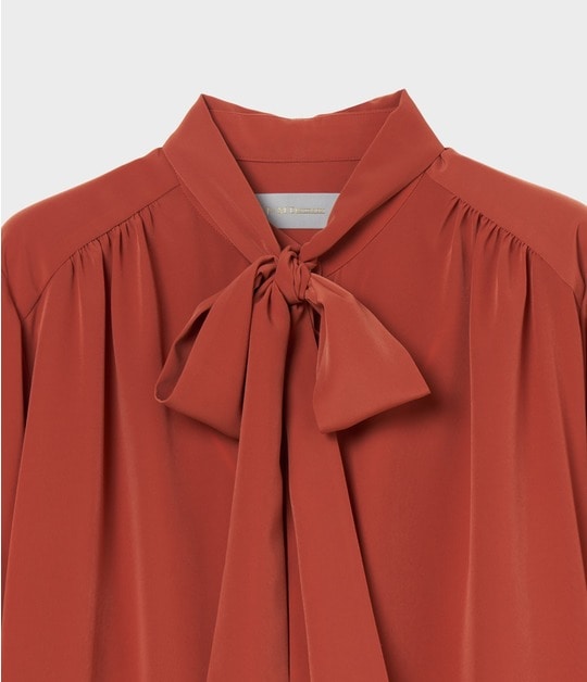 STAND COLLAR BLOUSE w BOW 詳細画像