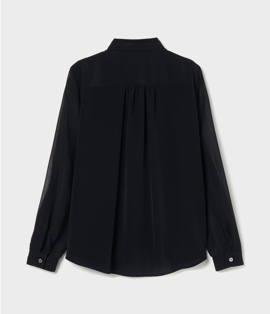 STAND COLLAR BLOUSE w BOW 詳細画像