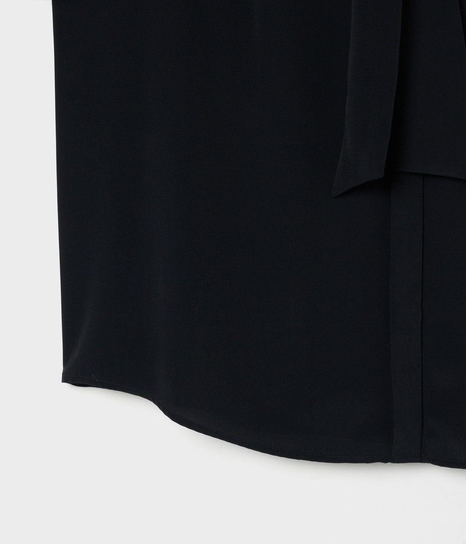 STAND COLLAR BLOUSE w BOW 詳細画像 BLACK 6