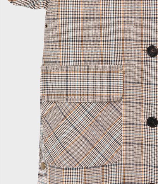 GLEN CHECK BONDING COAT 詳細画像