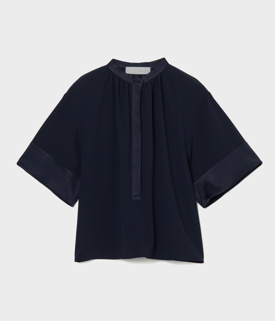 STAND COLLAR BLOUSE 詳細画像 NAVY 1